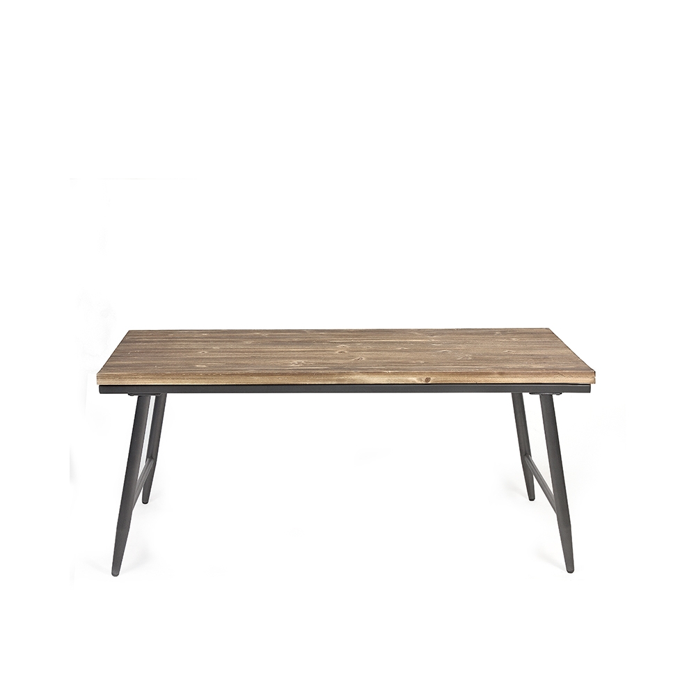 Coffe table από παλαιωμένο ξύλο & σιδερένια πόδια. 120x60x50 Zaros EP386